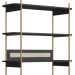 Estante 180 CM 6 Prateleiras Pes Metal Oslo 28965 Nero Artesano