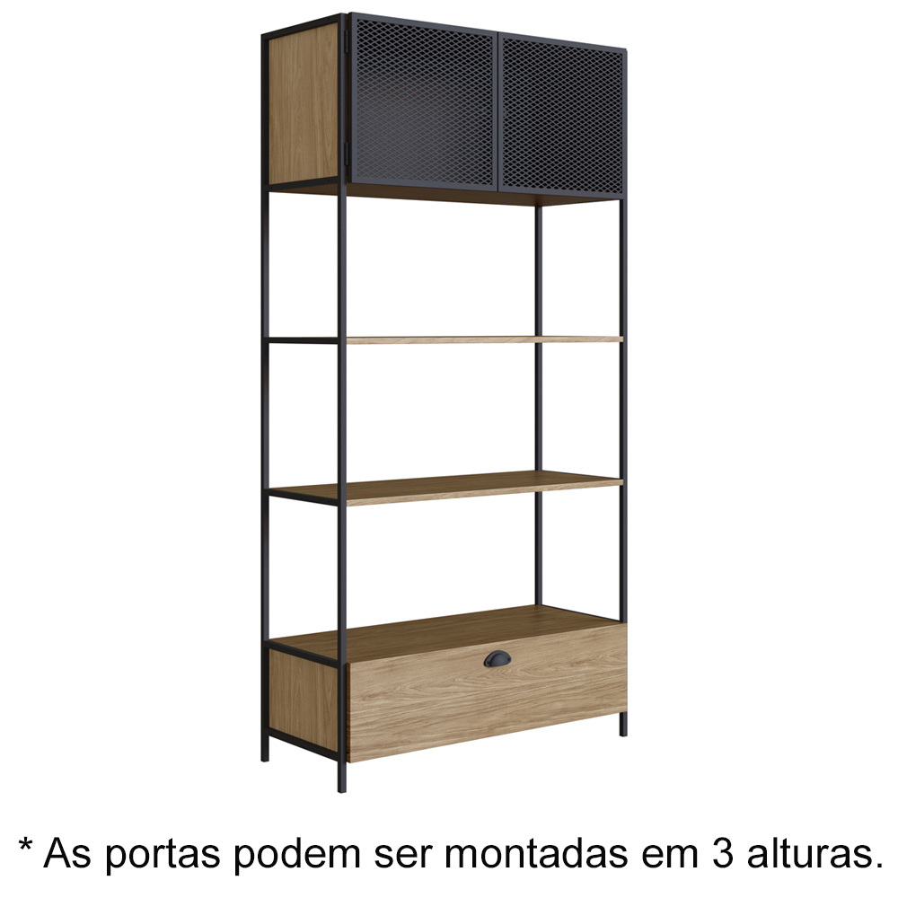 Estante 2 Portas Em Aço E 1 Gaveta York Hanover Artesano