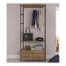 Estante Closet Com Cabideiro Steel Quadra 27812 Vermont Preto Fosco Artesano