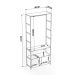 Estante Closet Com Cabideiro Steel Quadra 27812 Vermont Preto Fosco Artesano