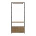 Estante Closet Com Cabideiro Steel Quadra 27812 Vermont Preto Fosco Artesano