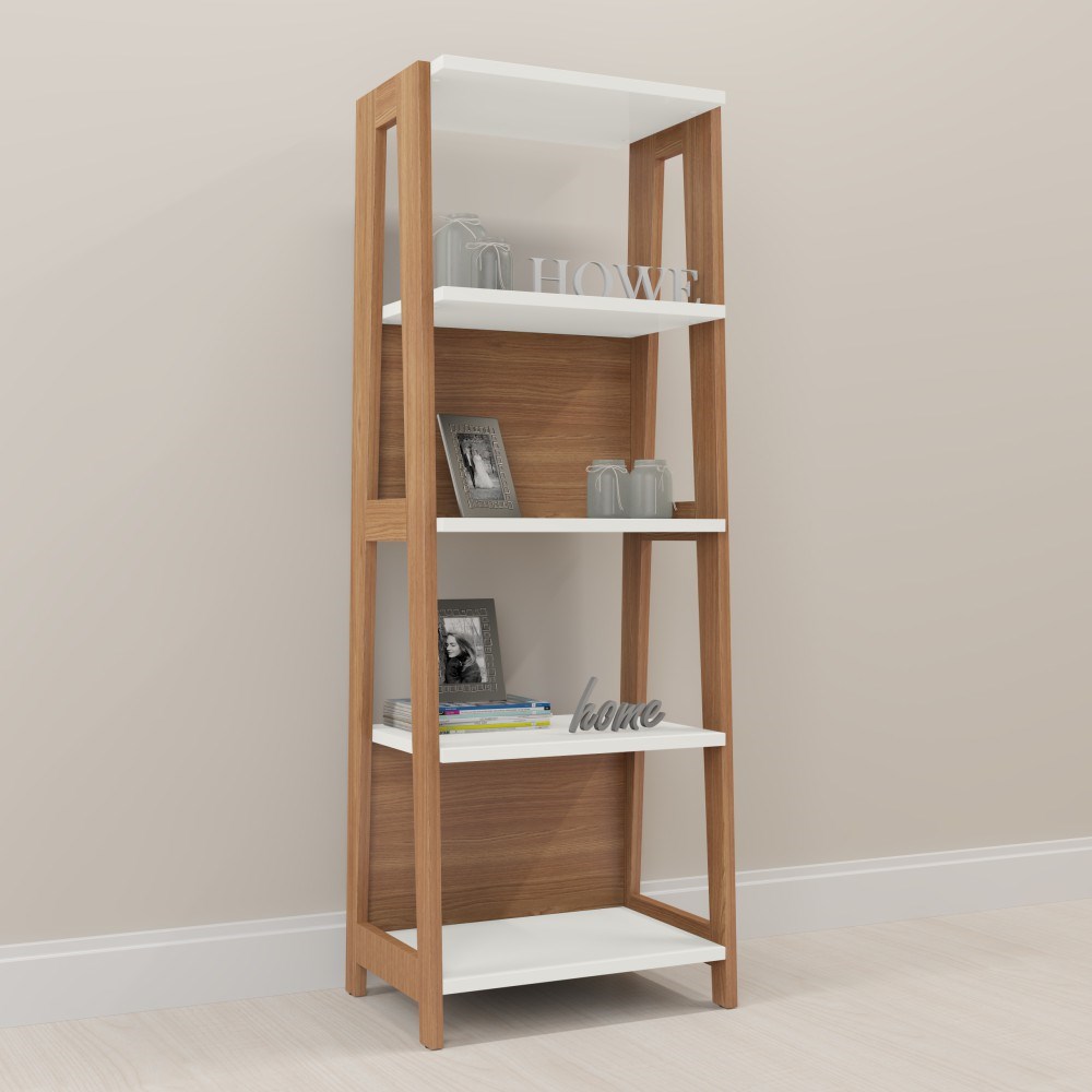 Estante Escada com Prateleiras Trend Hanover/Off White - Artesano