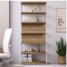 Estante Escritorio Office 211X87 cm 25858 Nogal Sevilha Branco Artesano