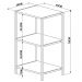 Estante Livreiro Decorativa Alta Estilo Industrial Steel Quadra Vermont Base Preta - Artesano