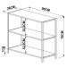 Estante Livreiro Decorativa Baixa Estilo Industrial Steel Quadra Vermont Base Preta - Artesano