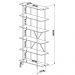 Estante Livreiro Multiuso Com Prateleiras Tube Vermont Base Preta - Artesano