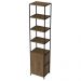 Estante Livreiro Multiuso Steel Quadra 1 Porta Vermont/Preto - Artesano