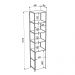 Estante Livreiro Multiuso Steel Quadra 1 Porta Vermont/Preto - Artesano