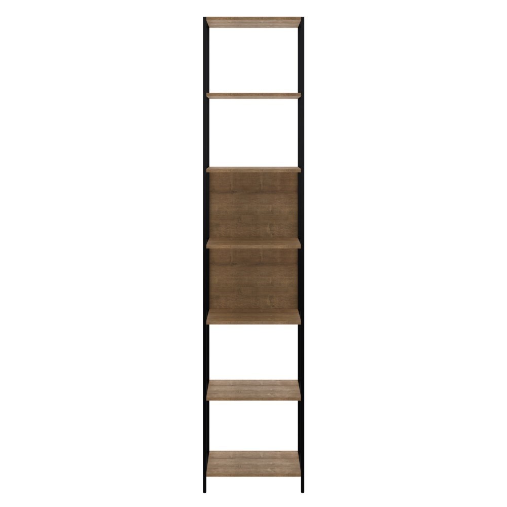 Estante Livreiro Multiuso Steel Quadra 27808 6 Prateleiras Vermont/Preto - Artesano