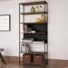 Estante Livreiro Multiuso Steel Quadra 27809 6 Prateleiras Vermont/Preto - Artesano