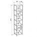 Estante Livreiro Multiuso Steel Quadra 3 Gavetas Vermont/Preto - Artesano