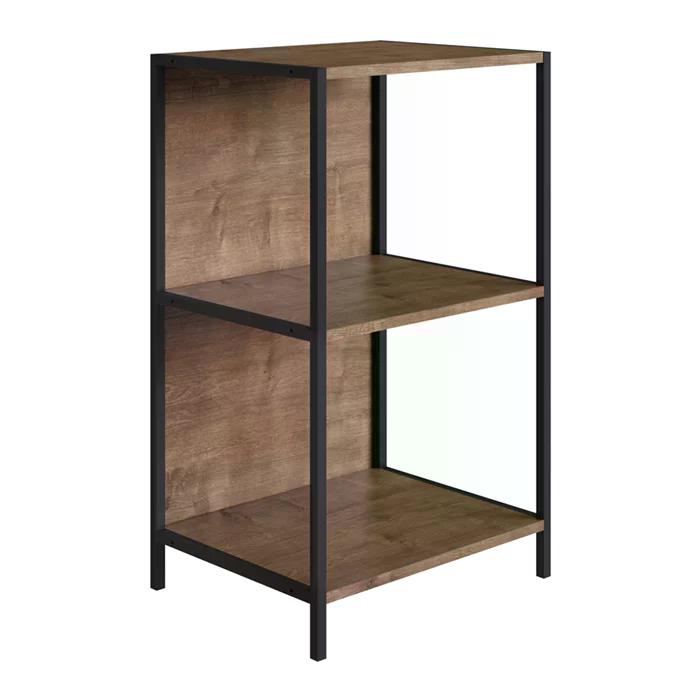 Estante Multiuso 03 Prateleiras Steel Quadra 27867 Vermont Preto Fosco Artesano
