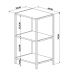 Estante Multiuso 03 Prateleiras Steel Quadra 27867 Vermont Preto Fosco Artesano