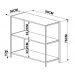 Estante Multiuso 03 Prateleiras Steel Quadra 27868 Vermont Preto Fosco Artesano