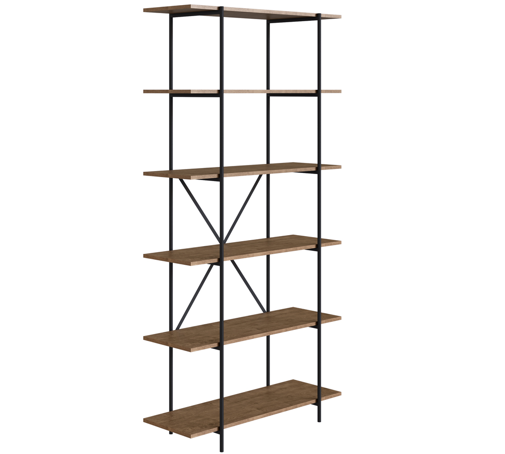Estante Multiuso 06 Prateiras A1800 Linha Tube Vermont Preto Fosco Artesano