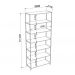 Estante Multiuso 06 Prateleiras Steel Quadra 27809 Vermont Preto Fosco Artesano