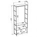 Estante Multiuso Steel Quadra 27812 2 Gavetas Vermont/Preto - Artesano