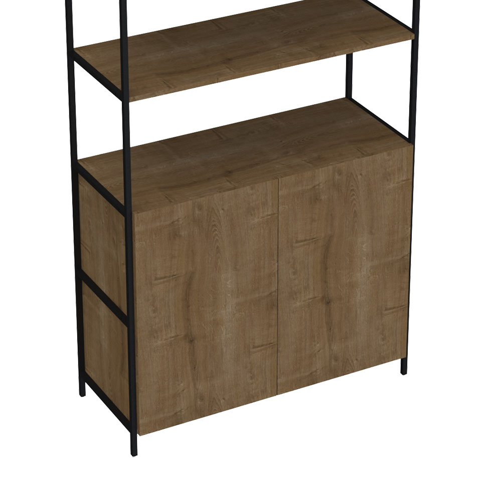Estante Steel Quadra 2 PT Vermont