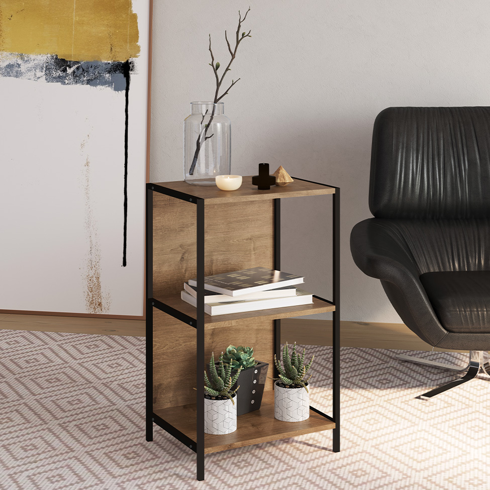 Estante Steel Quadra Vermont e Preta 45 cm