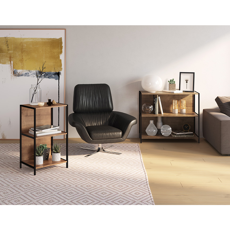 Estante Steel Quadra Vermont e Preta 45 cm