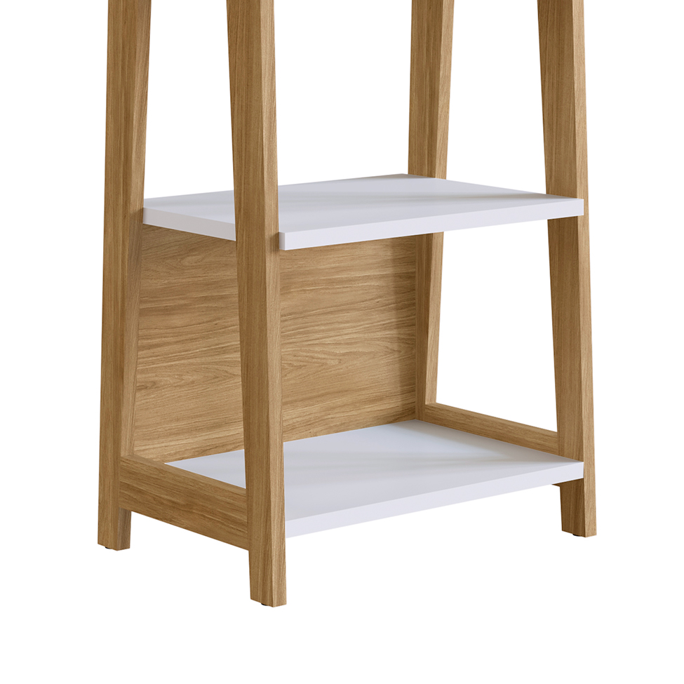 Estante Trend Hanover  Madeira e Off White