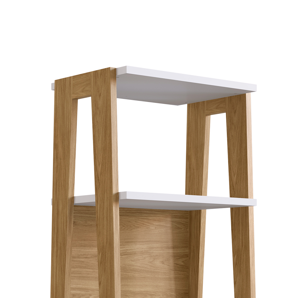 Estante Trend Hanover  Madeira e Off White