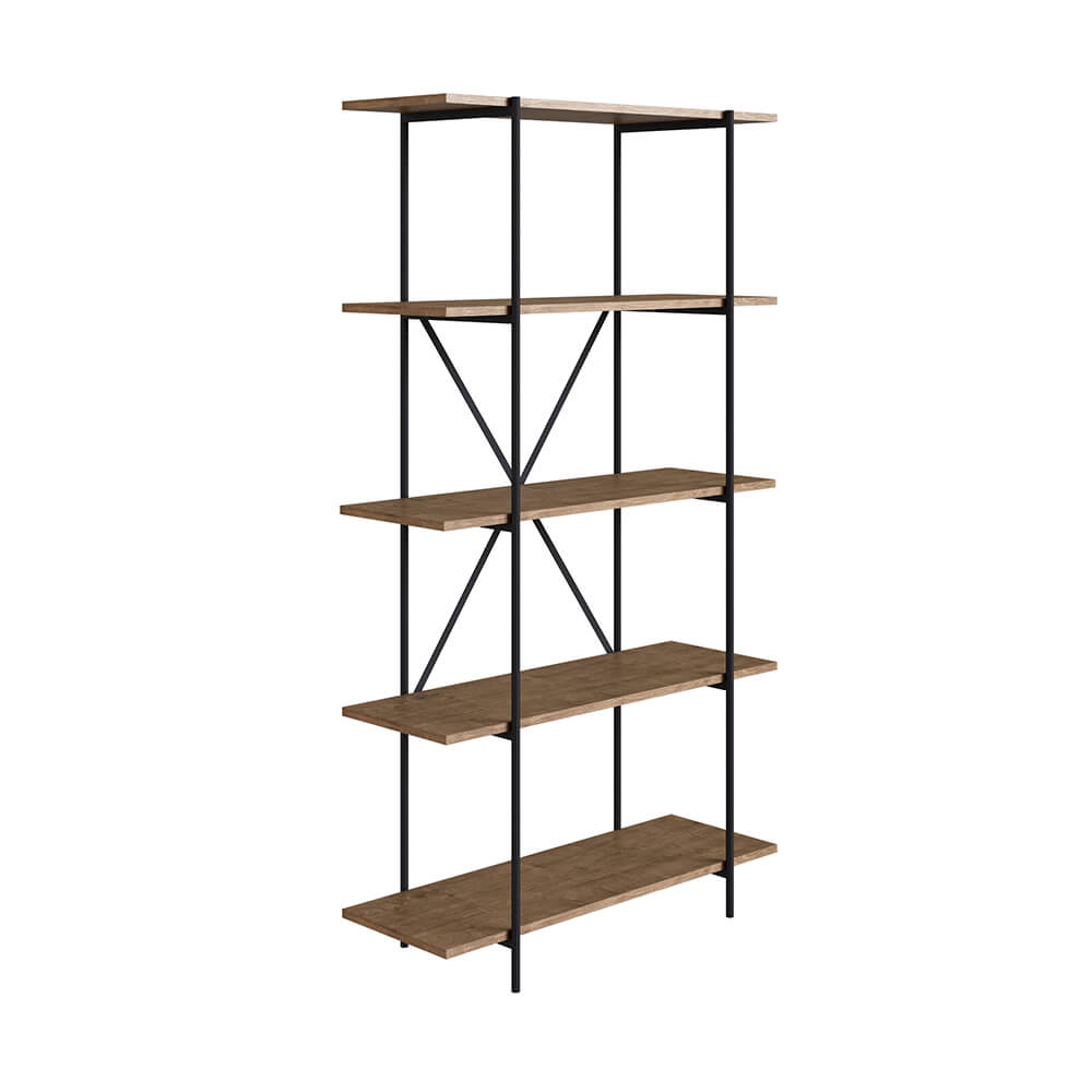 Estante Tube Industrial 5 Prateleiras Estrutura Preto Fosco - Vermont