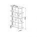 Estante Tube Industrial 5 Prateleiras Estrutura Preto Fosco - Vermont