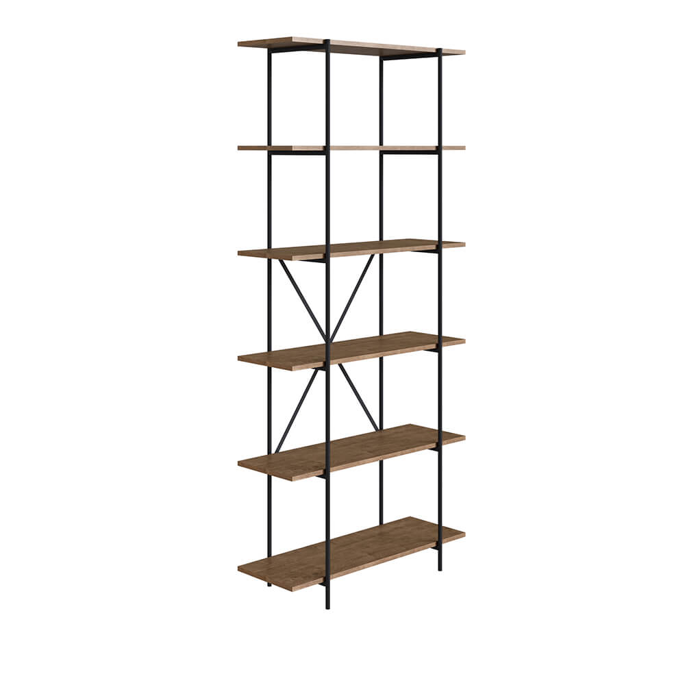 Estante Tube Industrial 6 Prateleiras Estrutura Preto Fosco - Vermont
