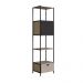 Estante York 180cm 1 Porta Estrutura Preto Fosco - Hanover