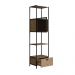 Estante York 180cm 1 Porta Estrutura Preto Fosco - Hanover