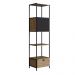 Estante York 180cm 1 Porta Estrutura Preto Fosco - Vermont