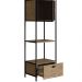 Estante York 180cm 1 Porta Estrutura Preto Fosco - Vermont