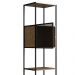 Estante York 180cm 1 Porta Estrutura Preto Fosco - Vermont