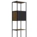 Estante York 180cm 1 Porta Estrutura Preto Fosco - Vermont