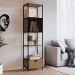 Estante York 180cm 1 Porta Estrutura Preto Fosco - Vermont