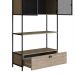 Estante York 180cm 2 Portas Estrutura Preto Fosco - Hanover