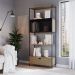 Estante York 180cm 2 Portas Estrutura Preto Fosco - Hanover