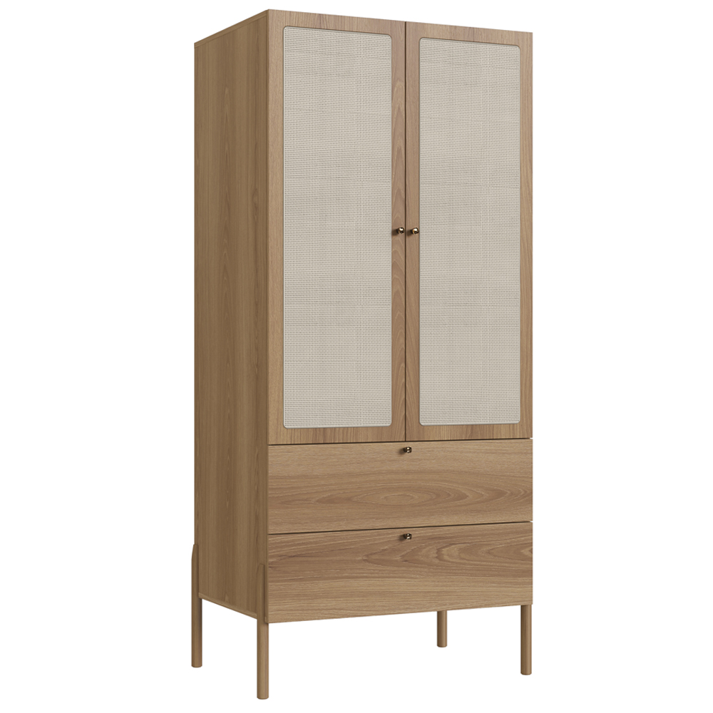 Guarda Roupa Solteiro Palhinha 28025 180x80 cm Hanover Artesano