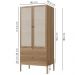 Guarda Roupa Solteiro Palhinha 28025 180x80 cm Hanover Artesano