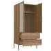 Guarda Roupa Solteiro Palhinha 28025 180x80 cm Hanover Artesano