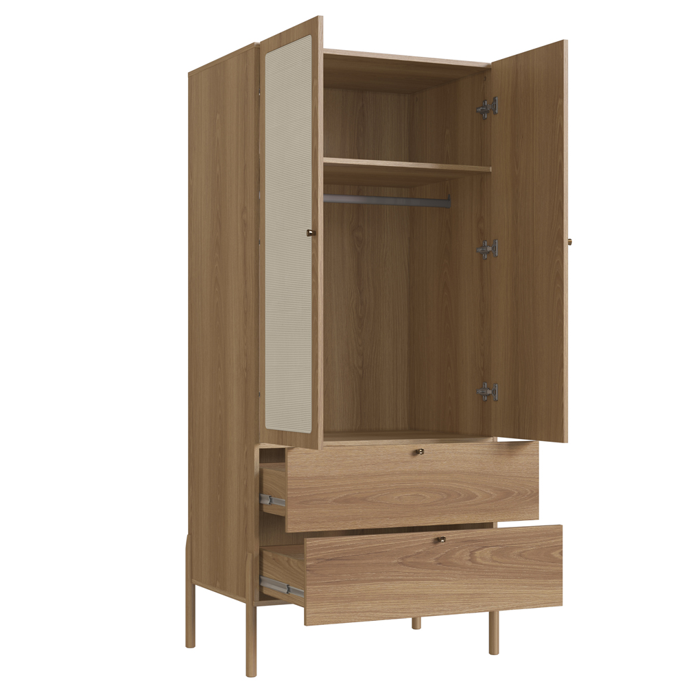 Guarda Roupa Solteiro Palhinha 28025 180x80 cm Hanover Artesano