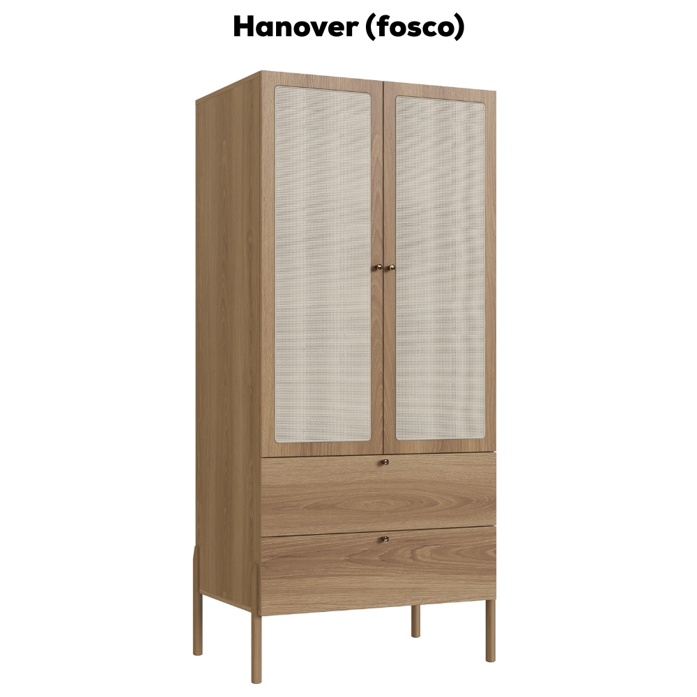 Guarda Roupa Solteiro Palhinha 28025 180x80 cm Hanover Artesano