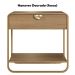 Kit 02 Mesas De Cabeceira 1G Organica 60 cm 28061 Hanover Dourado Artesano