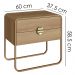 Kit 02 Mesas De Cabeceira 2G Organica 60 cm 28062 Hanover Dourado Artesano