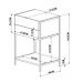 Kit 02 Mesas De Cabeceira Steel Quadra 27855 Vermont Preto Fosco Artesano