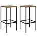 Kit 2 Banquetas Decorativas Altas Estilo Indutrial Steel Quadra Vermont Base Preta - Artesano
