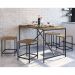Kit 2 Banquetas Decorativas Baixas Estilo Industrial Steel Quadra Vermont Base Preta - Artesano