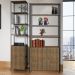 Kit 2 Estantes Livreiros Decorativas Estilo Industrial Steel Quadra Vermont Base Preto - Artesano