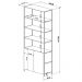 Kit 2 Estantes Livreiros Decorativas Estilo Industrial Steel Quadra Vermont Base Preto - Artesano